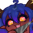 pizzap1Yandere: Pizza grinning with a knife